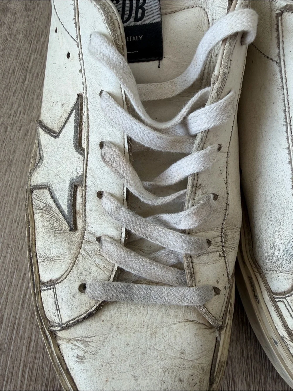 Golden Goose Style White Leather Star Sneakers